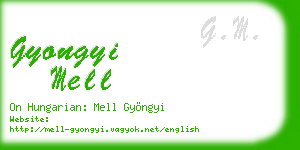 gyongyi mell business card